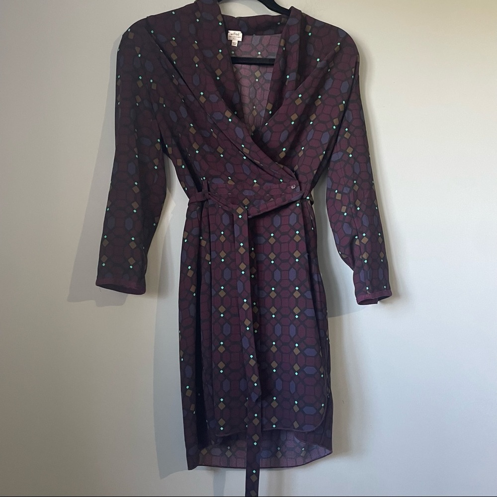 Wilfred franca wrap dress geometric shape pattern size 4